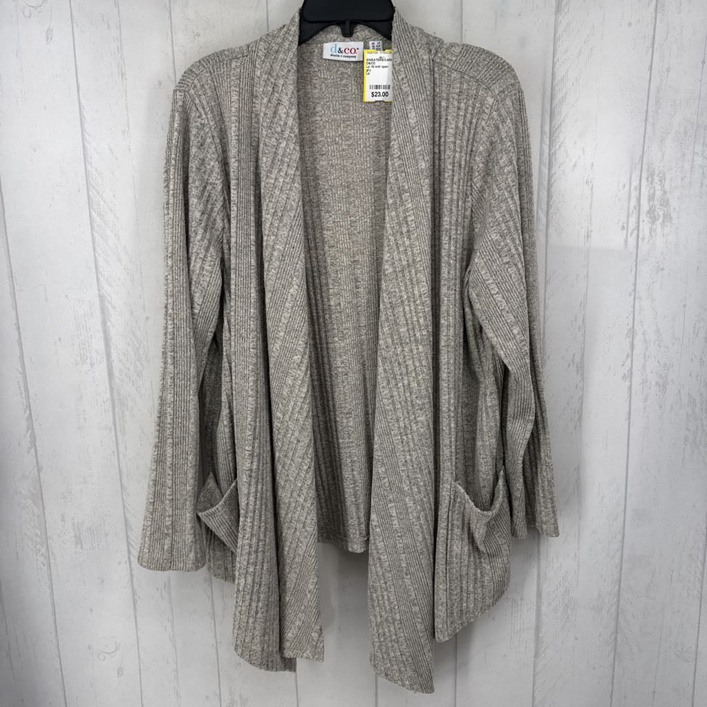 Lp rib knit open front cardi