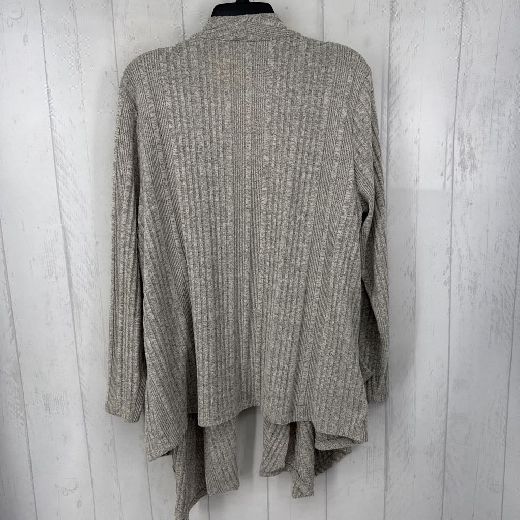 Lp rib knit open front cardi