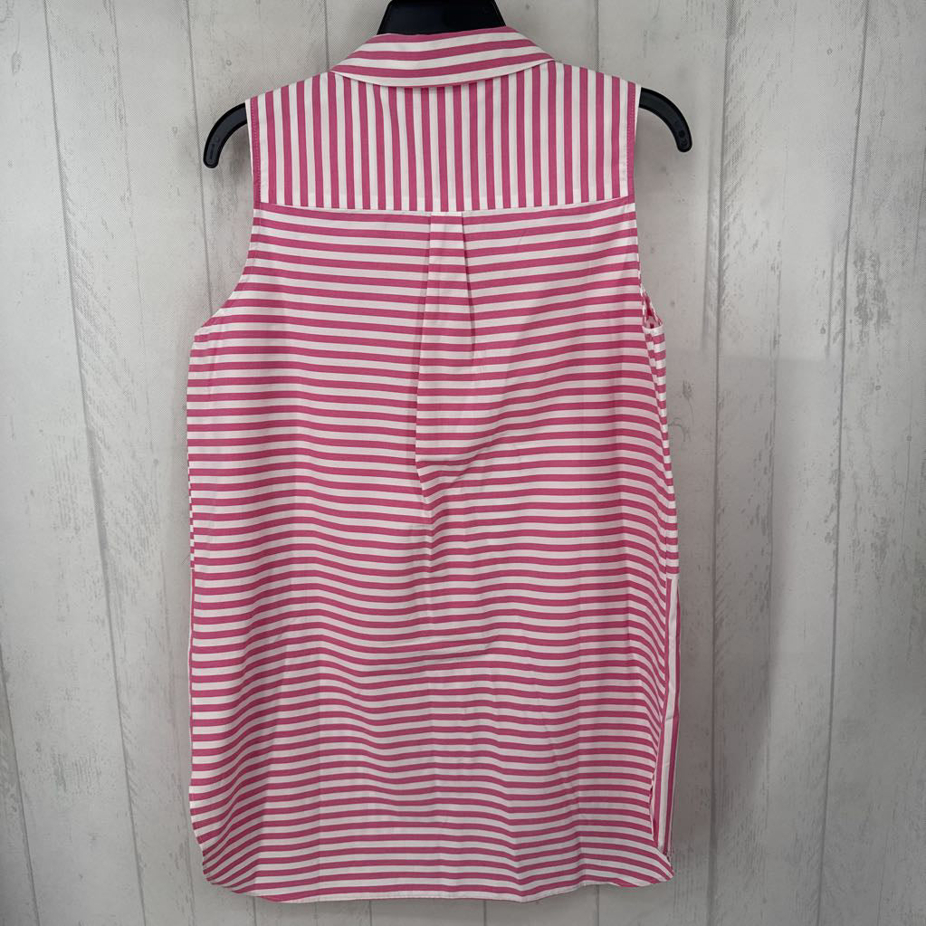 M striped button down slvls top