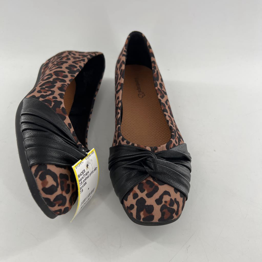 7.5 animal print slip-ons