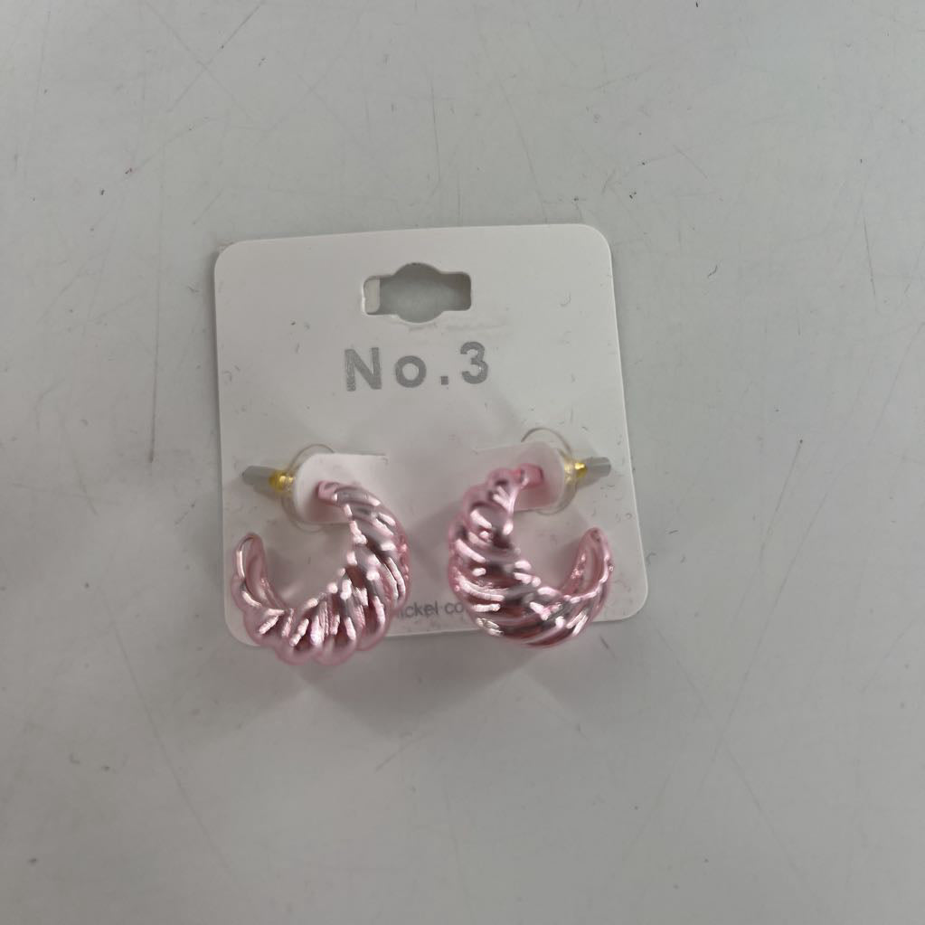 pnk croissant open hoop earrings