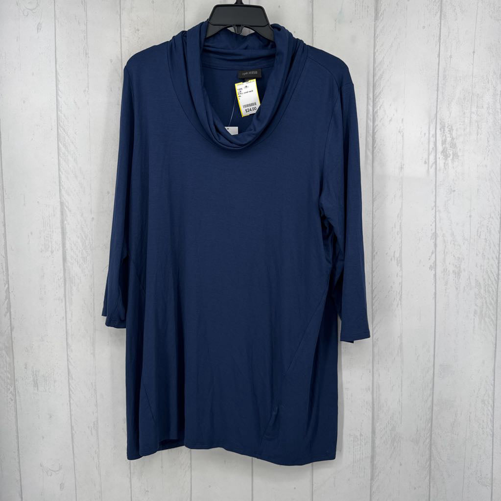 R79 L cowl neck 3/4 slv top