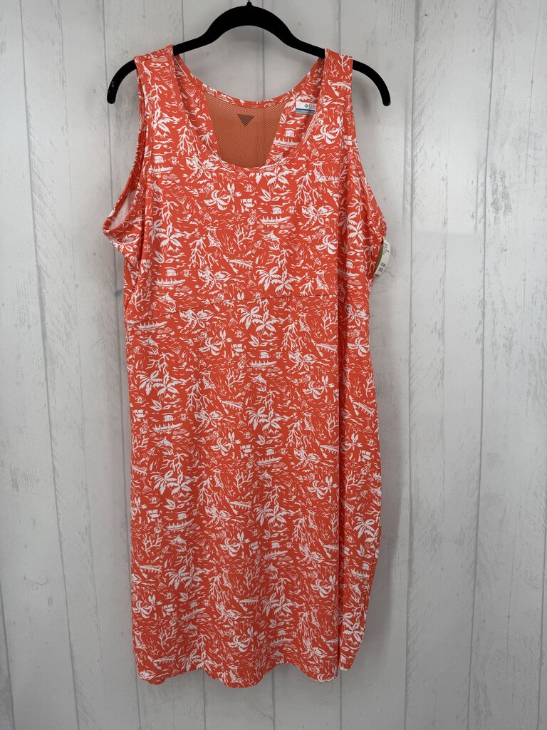 XXL tropical print slvls dress