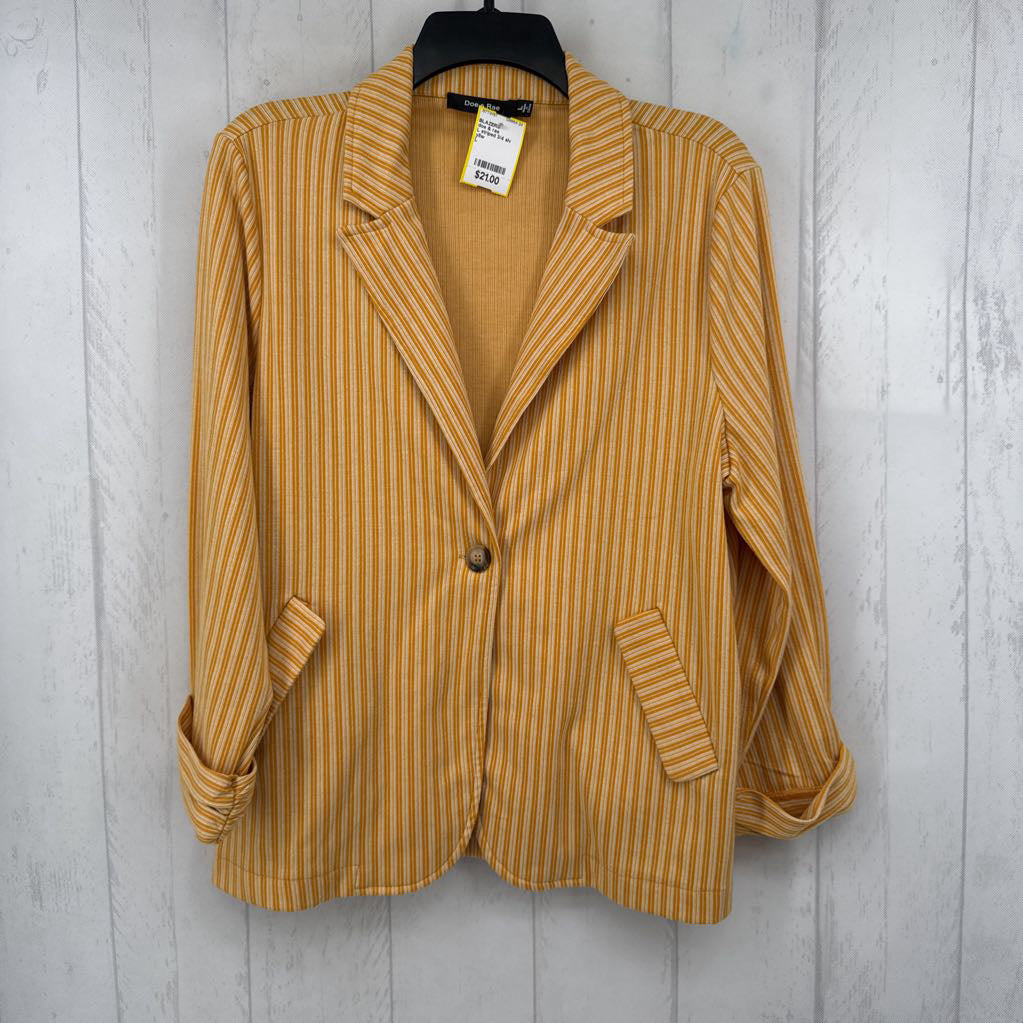 L striped 3/4 slv blazer