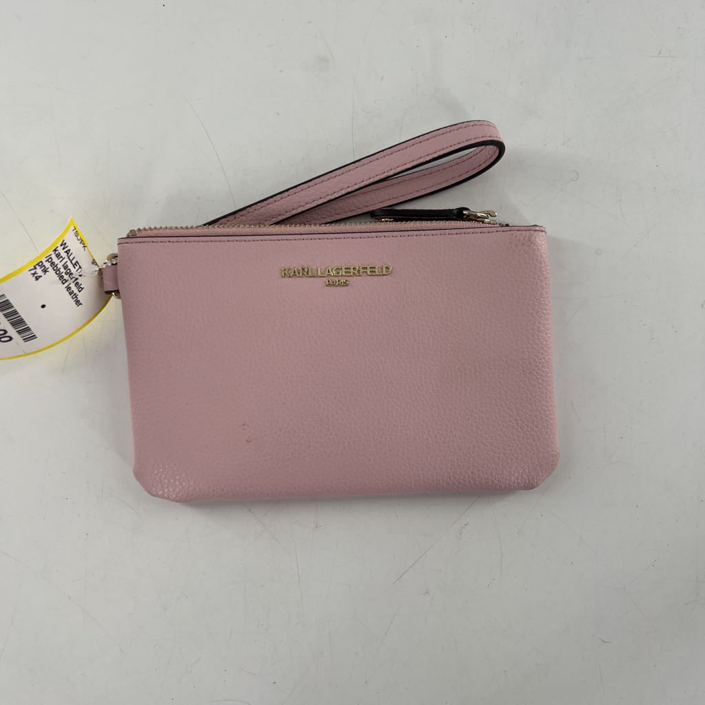 /pebbled leather wristlet