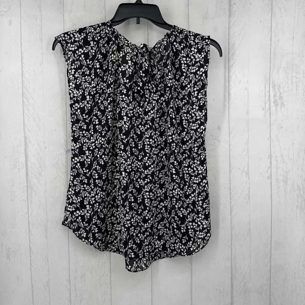 L flo print tied back s/s top
