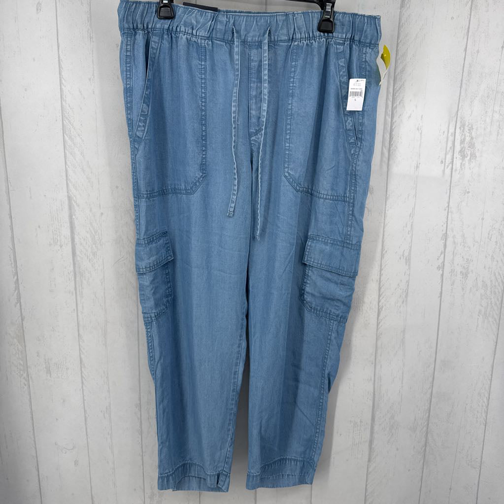 L wide leg chambray pant