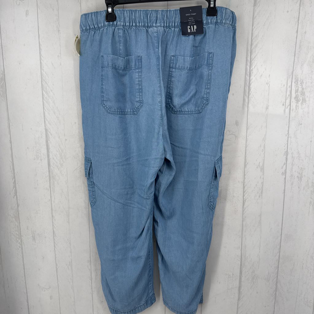 L wide leg chambray pant
