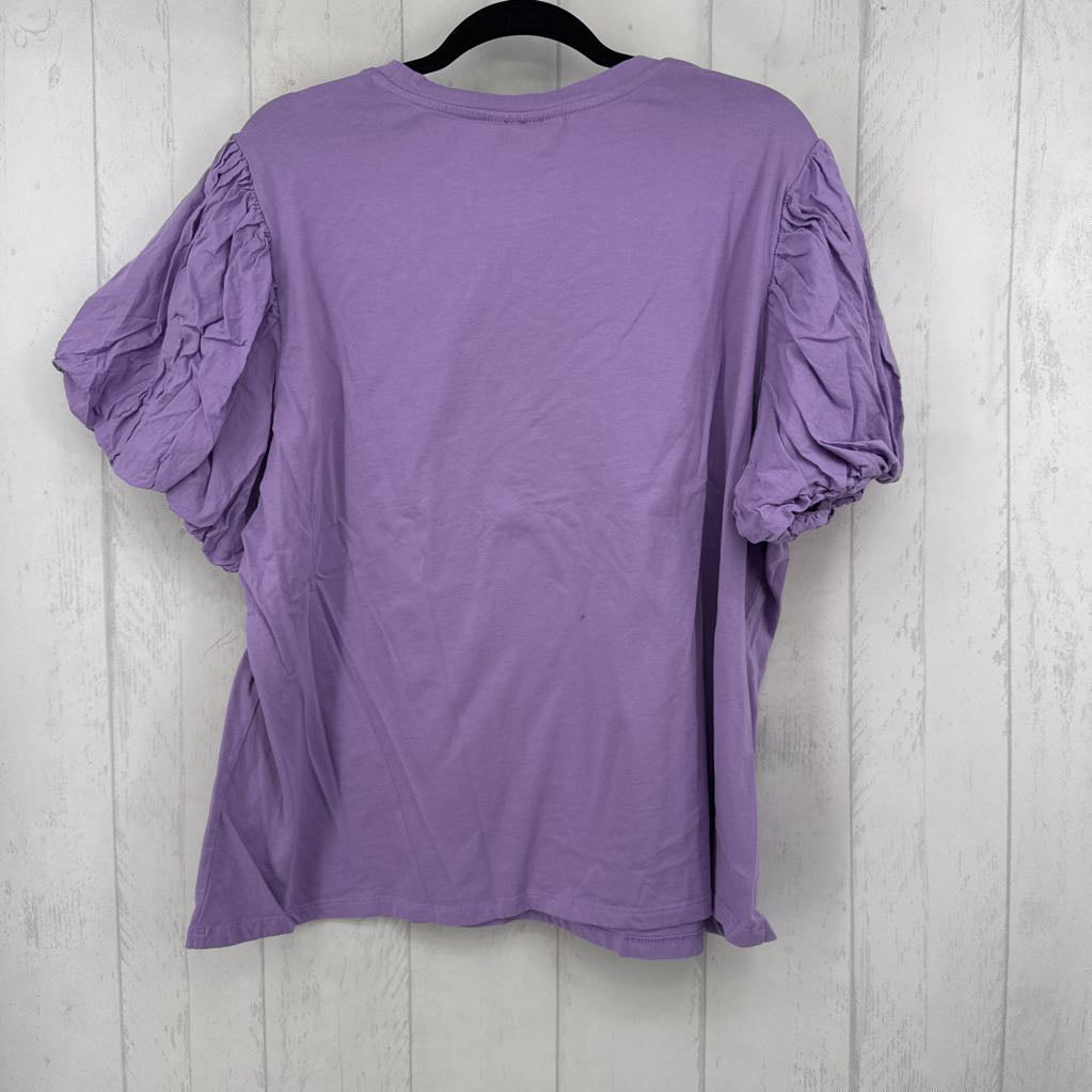 22/24 round neck pouff slv tee s/s