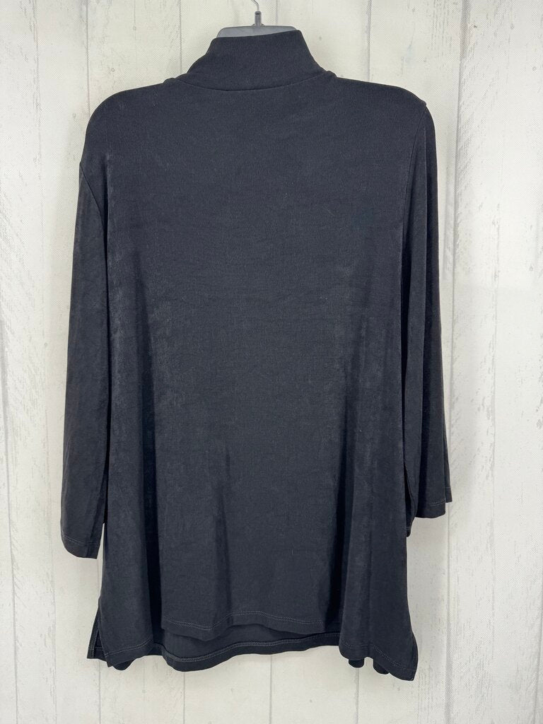 1X mockneck 3/4 slv tunic