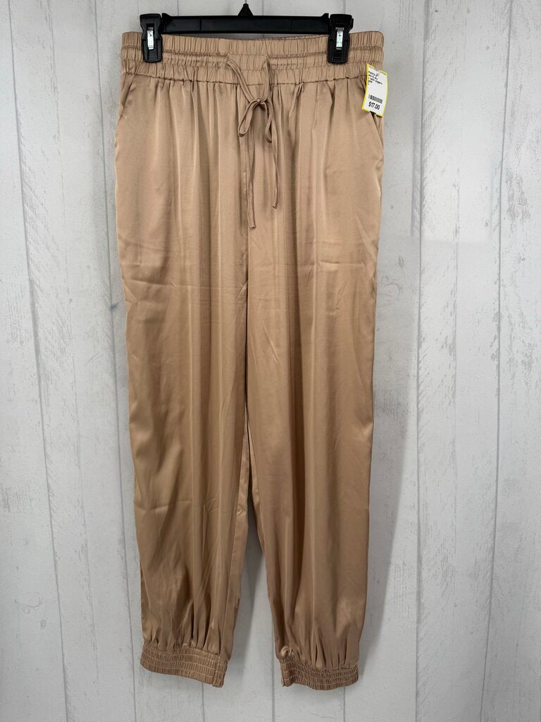 L satin joggers
