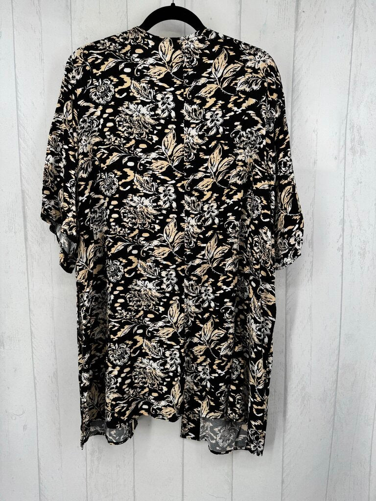 XXL flo print ruana