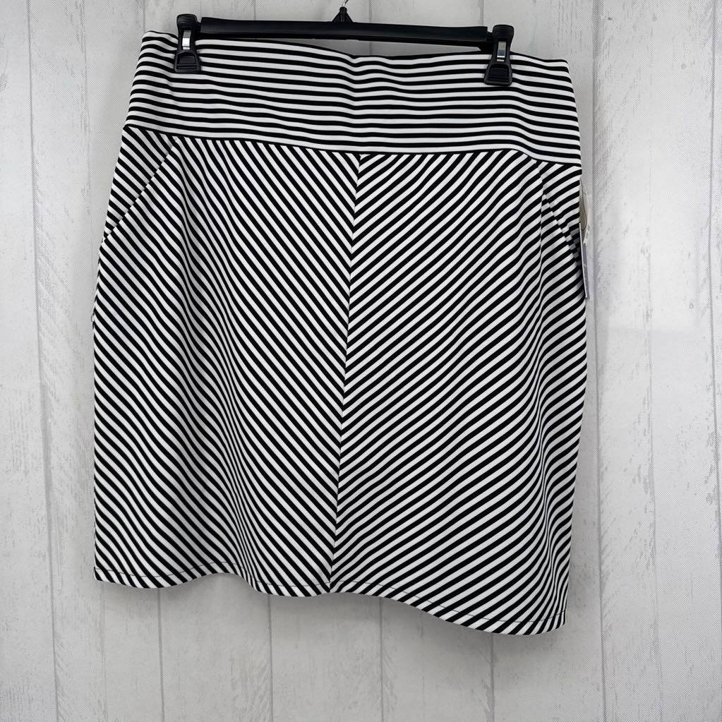 R36 XL striped pull-on skirt