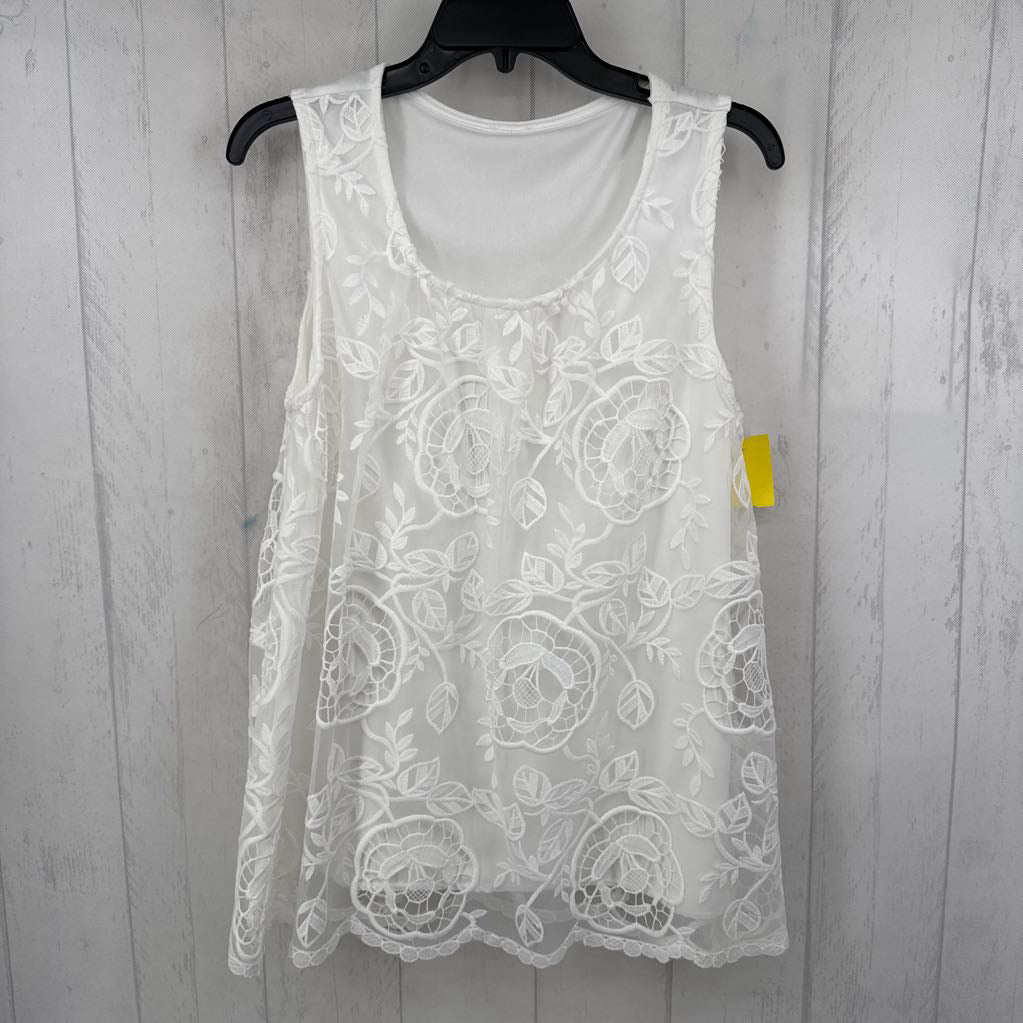 L lined lace tank