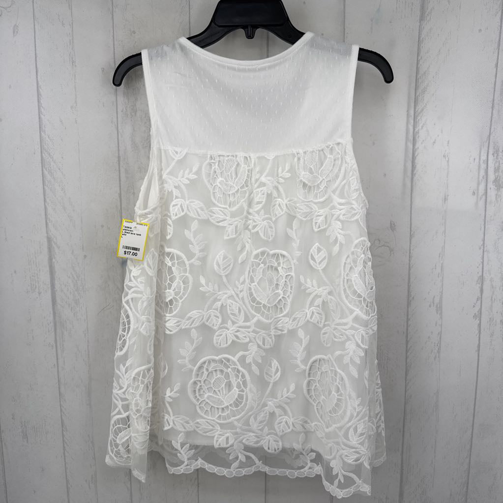 L lined lace tank