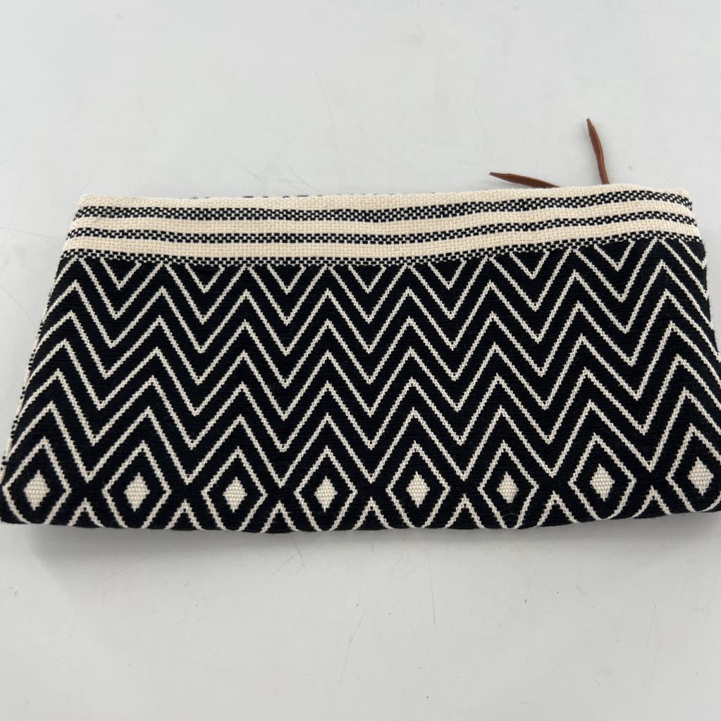 chevron woven clutch