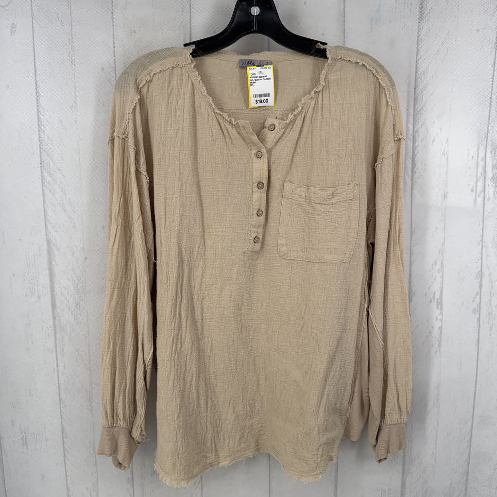 M/L quarter button down l/st op