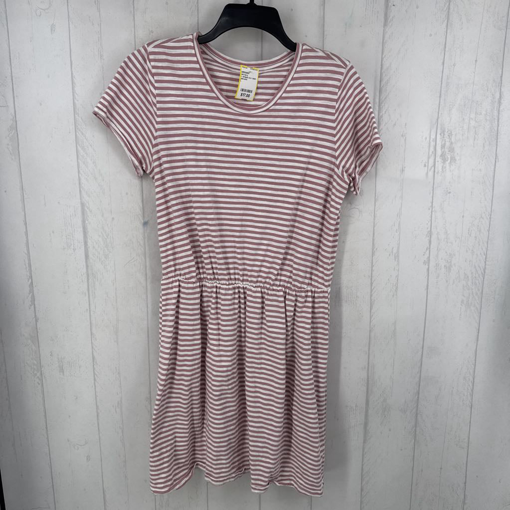 L striped s/s t-shirt dress