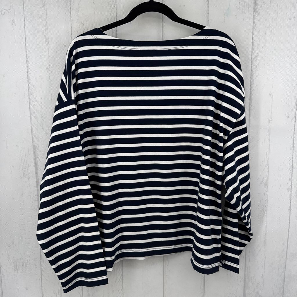 2X striped l/s top