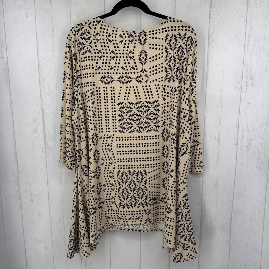 2X printed 3/4 slv tunic