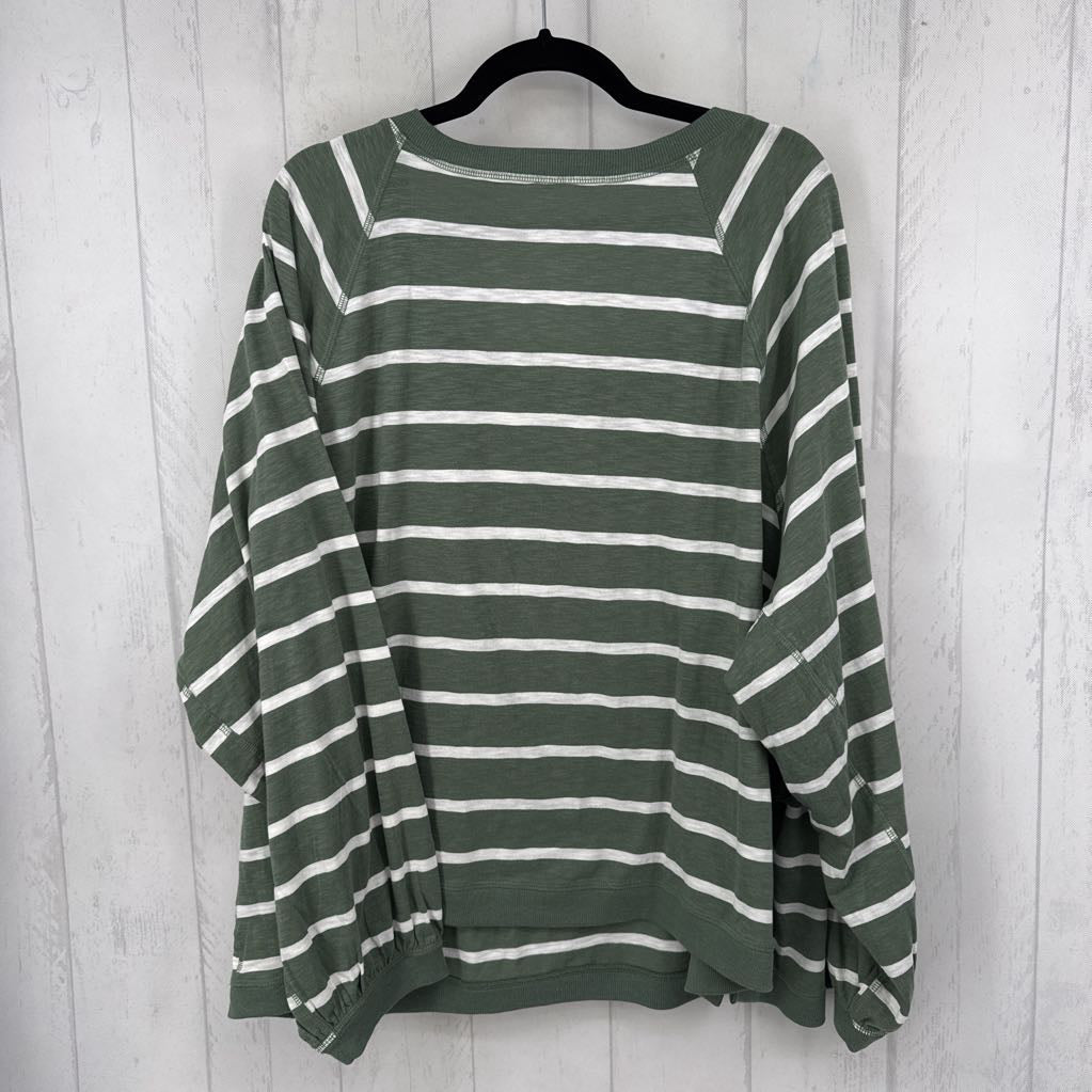 2X striped l/s tee