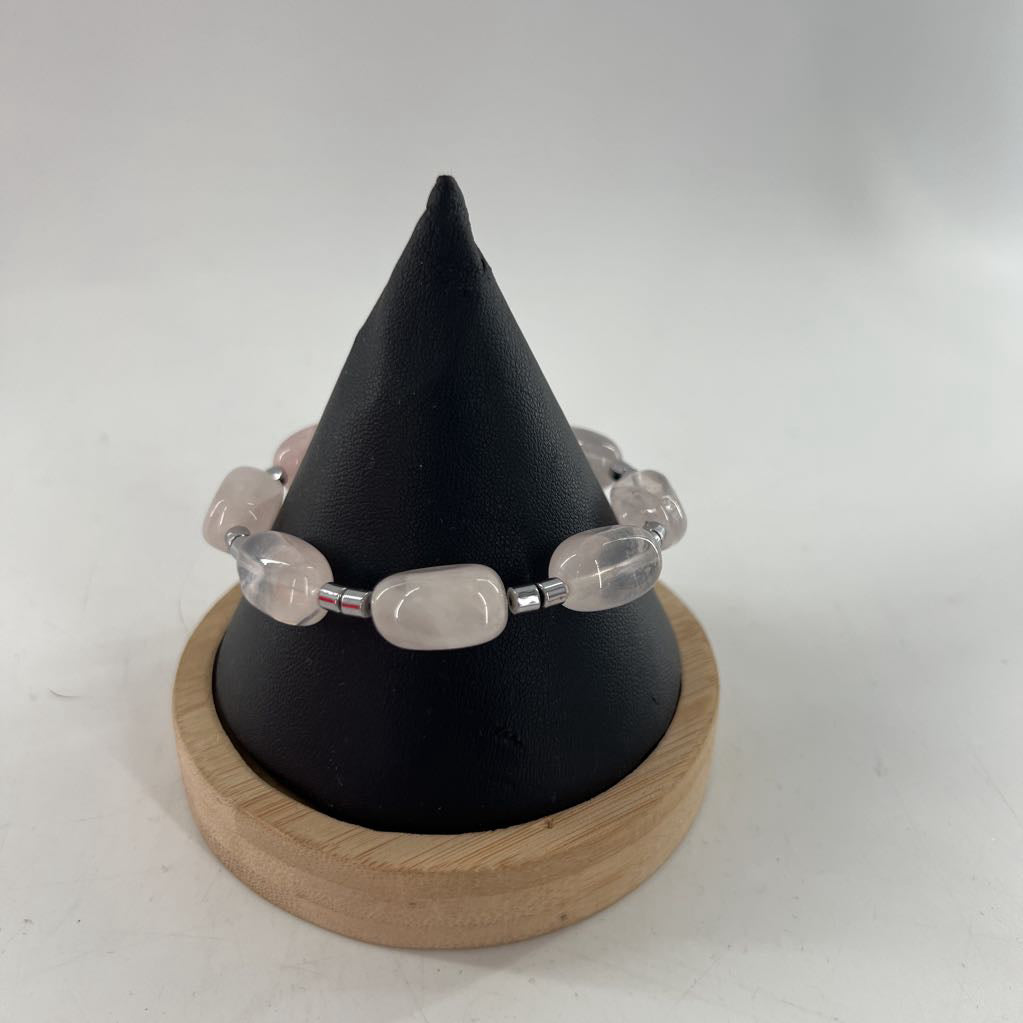 pink stone toggle bracelet