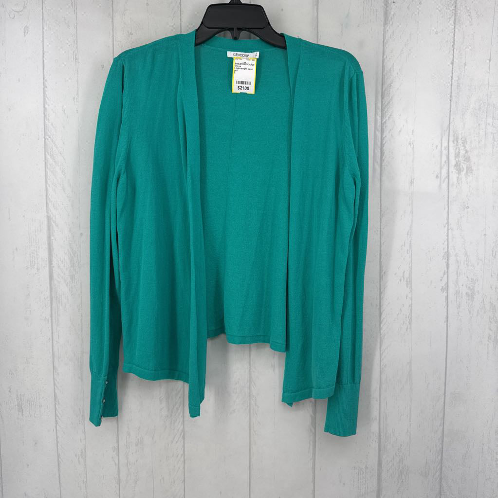 L lightweight open front cardi