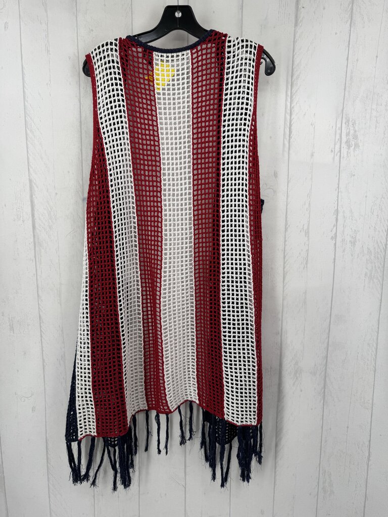 XXL patriotic crochet vest
