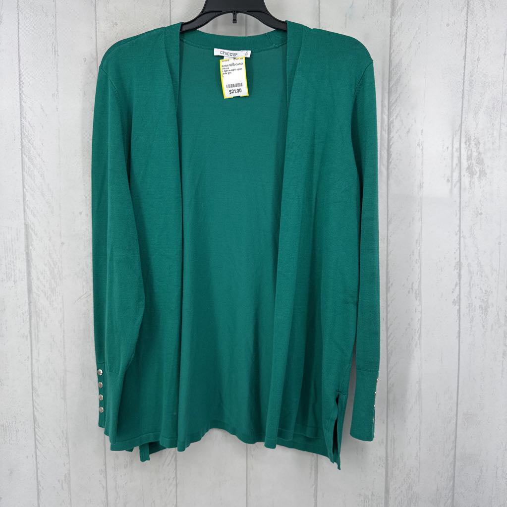L lightweight open front cardi