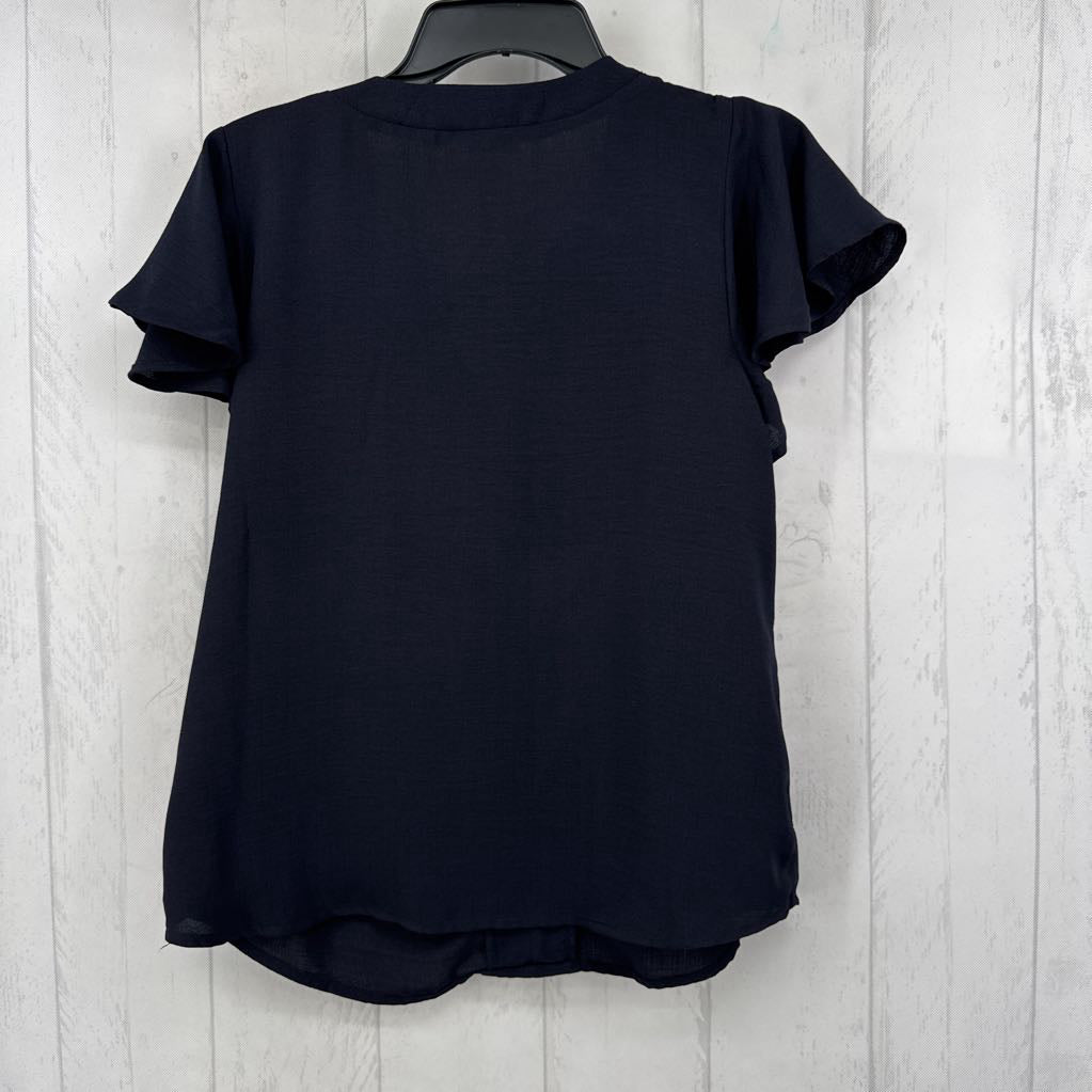L split neck flutter slv top