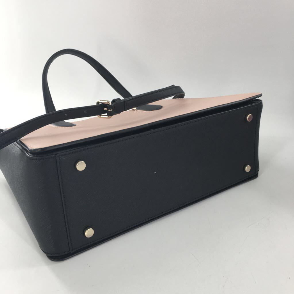 structured color block satchel
