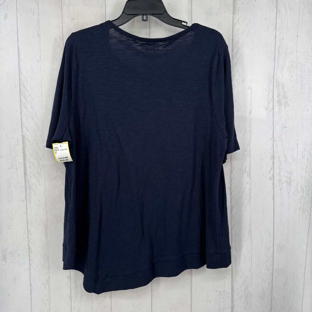 R45 XL round neck elbow slv top
