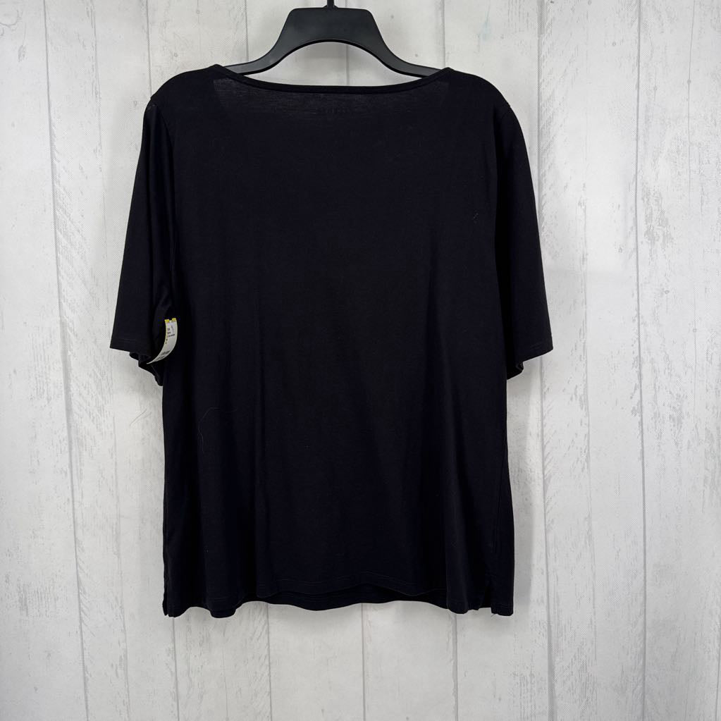 XL bow neckline s/s tee