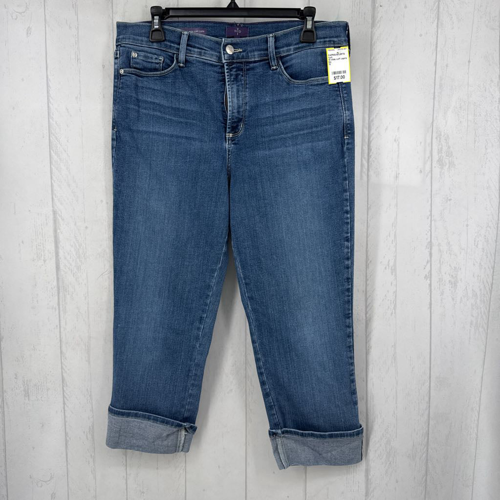 12 wide cuff capris