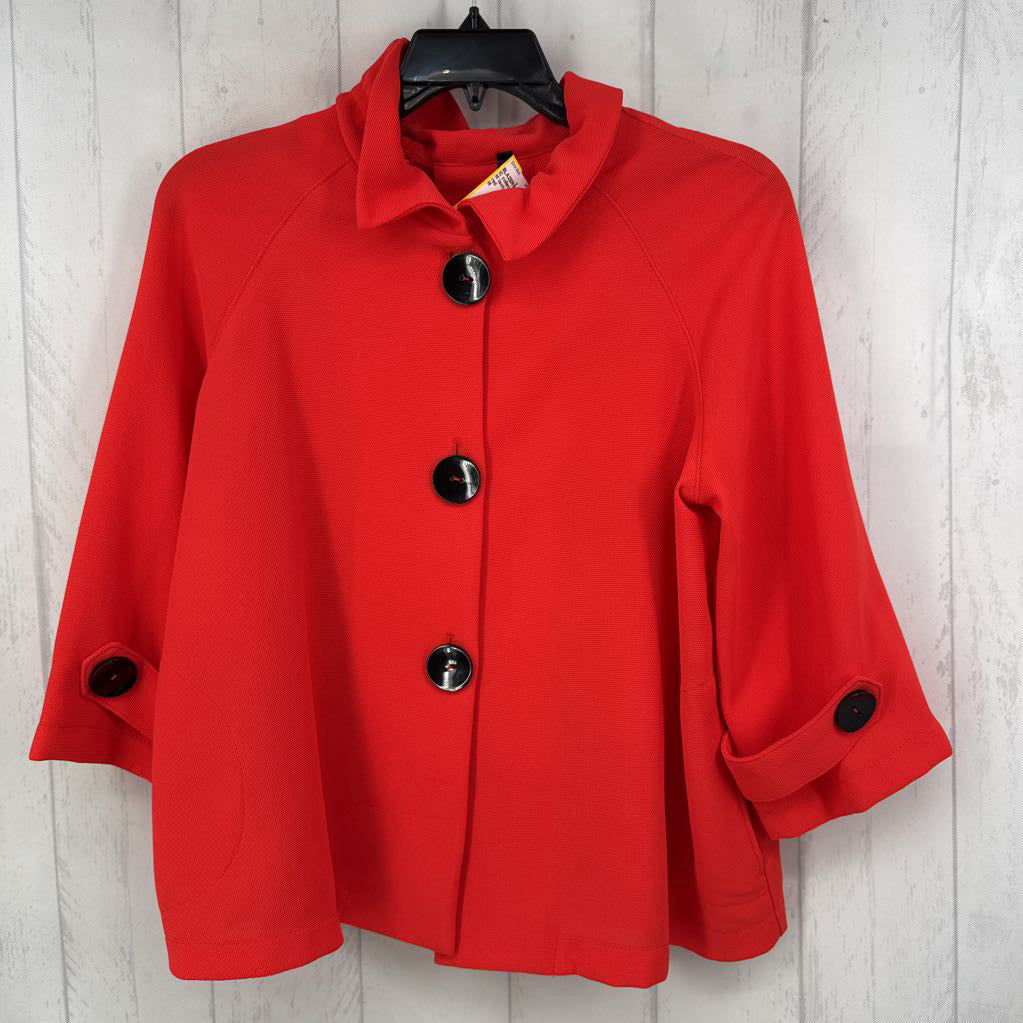 M textured 3/4 slv blazer