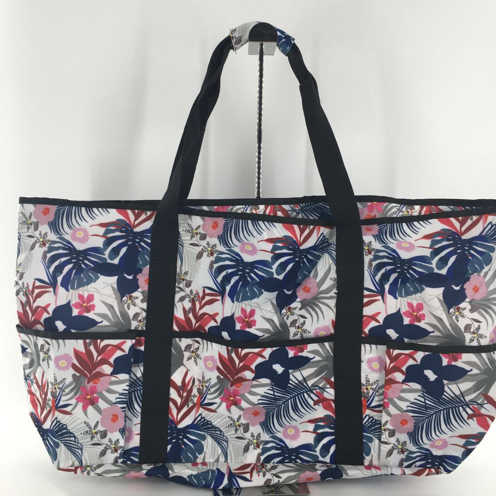 tropical print tote bag