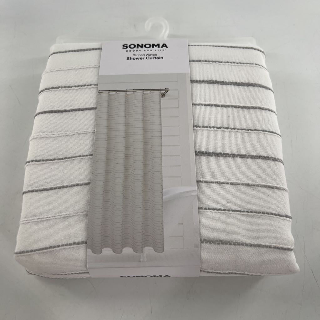striped shower curtain