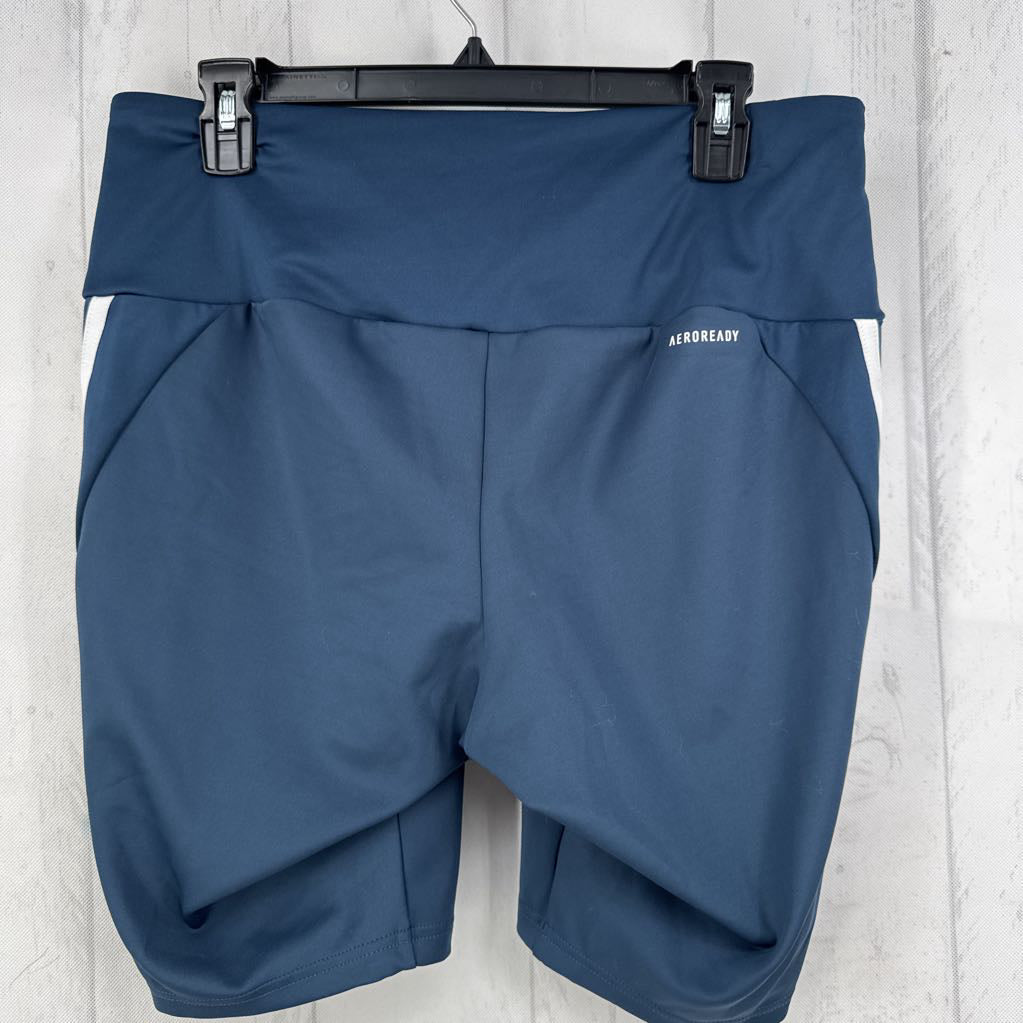1X hi-rise 3-striped shorts