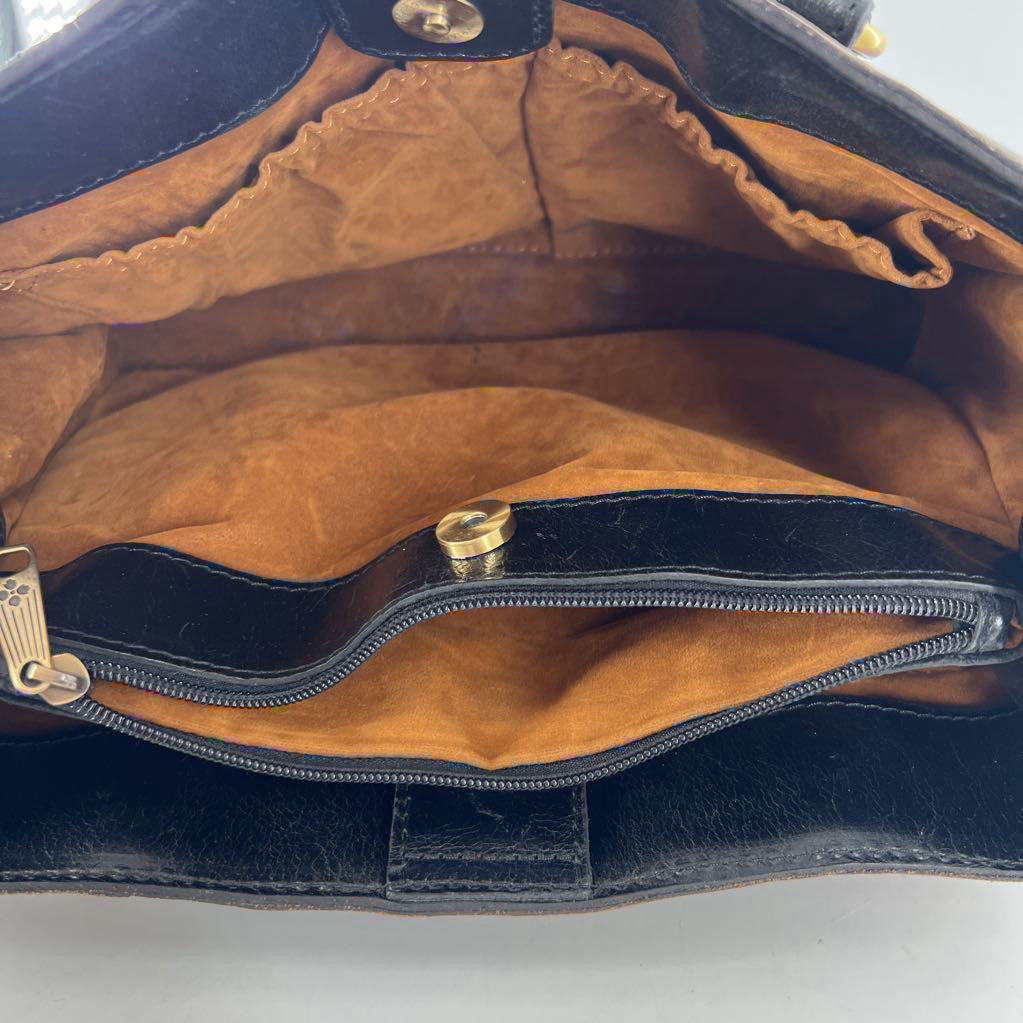 tiger print tassel satchel