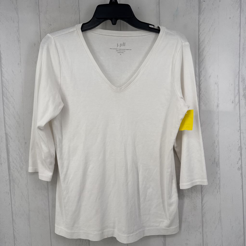 M v-neck 3/4 slv tee