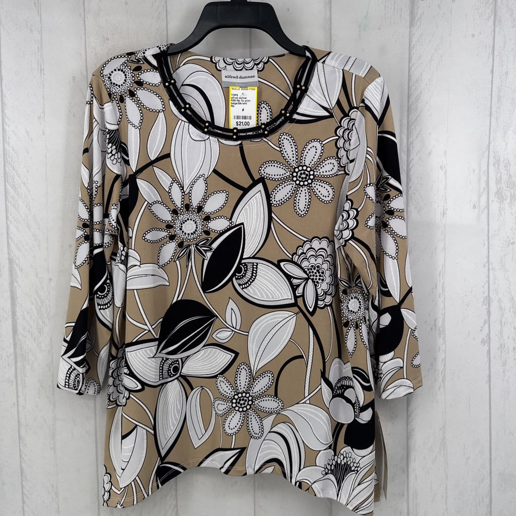 R59 Mp flo print 3/4 slv top