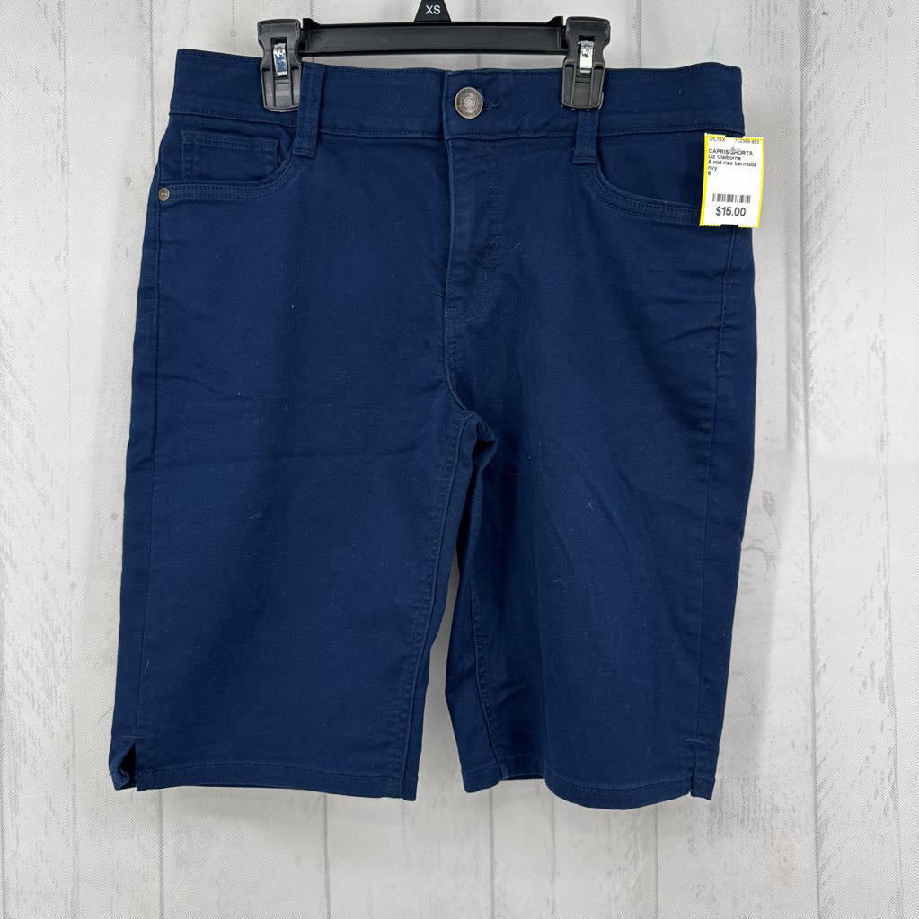 6 mid-rise bermuda shorts