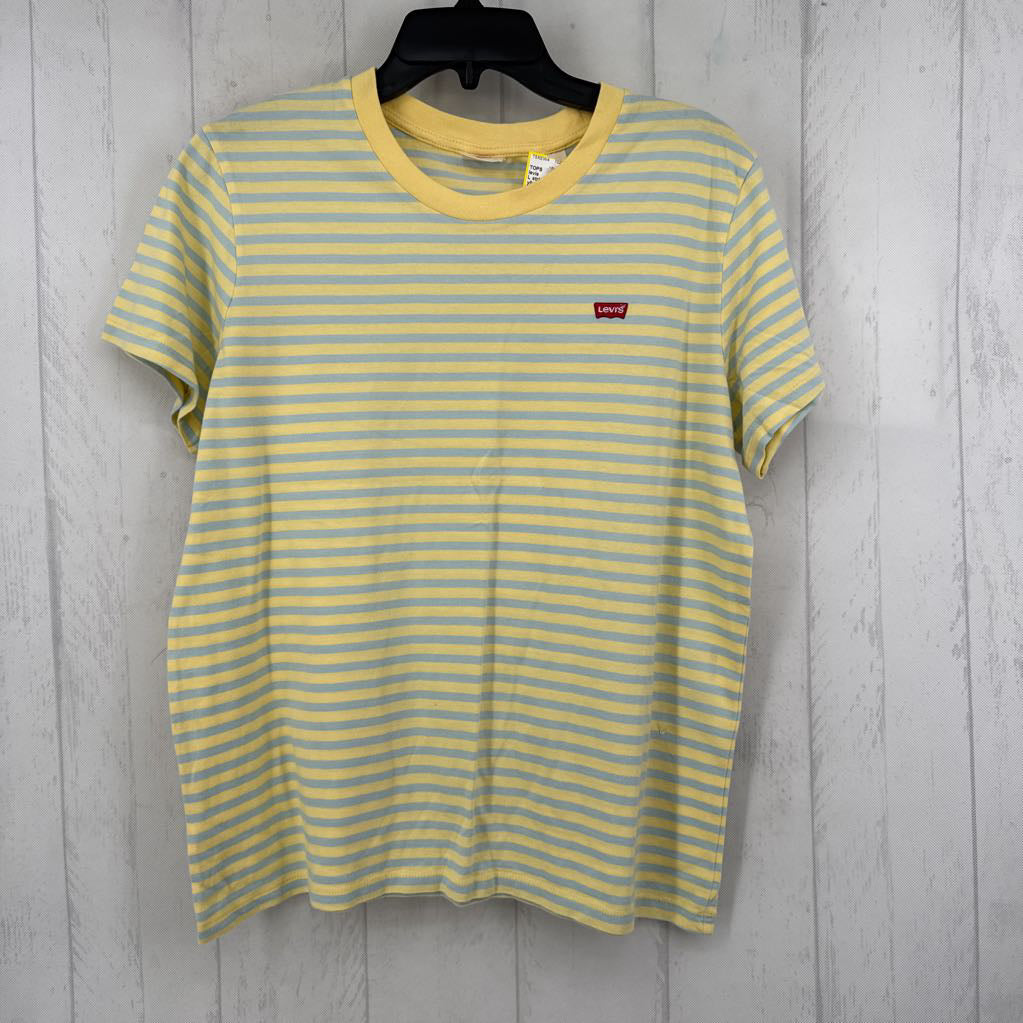 L striped crewneck s/s tee
