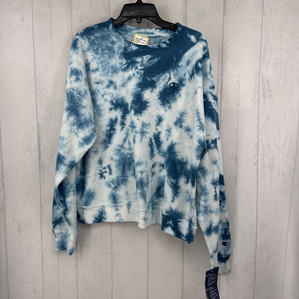 L tie-dye crewneck sweatshirt