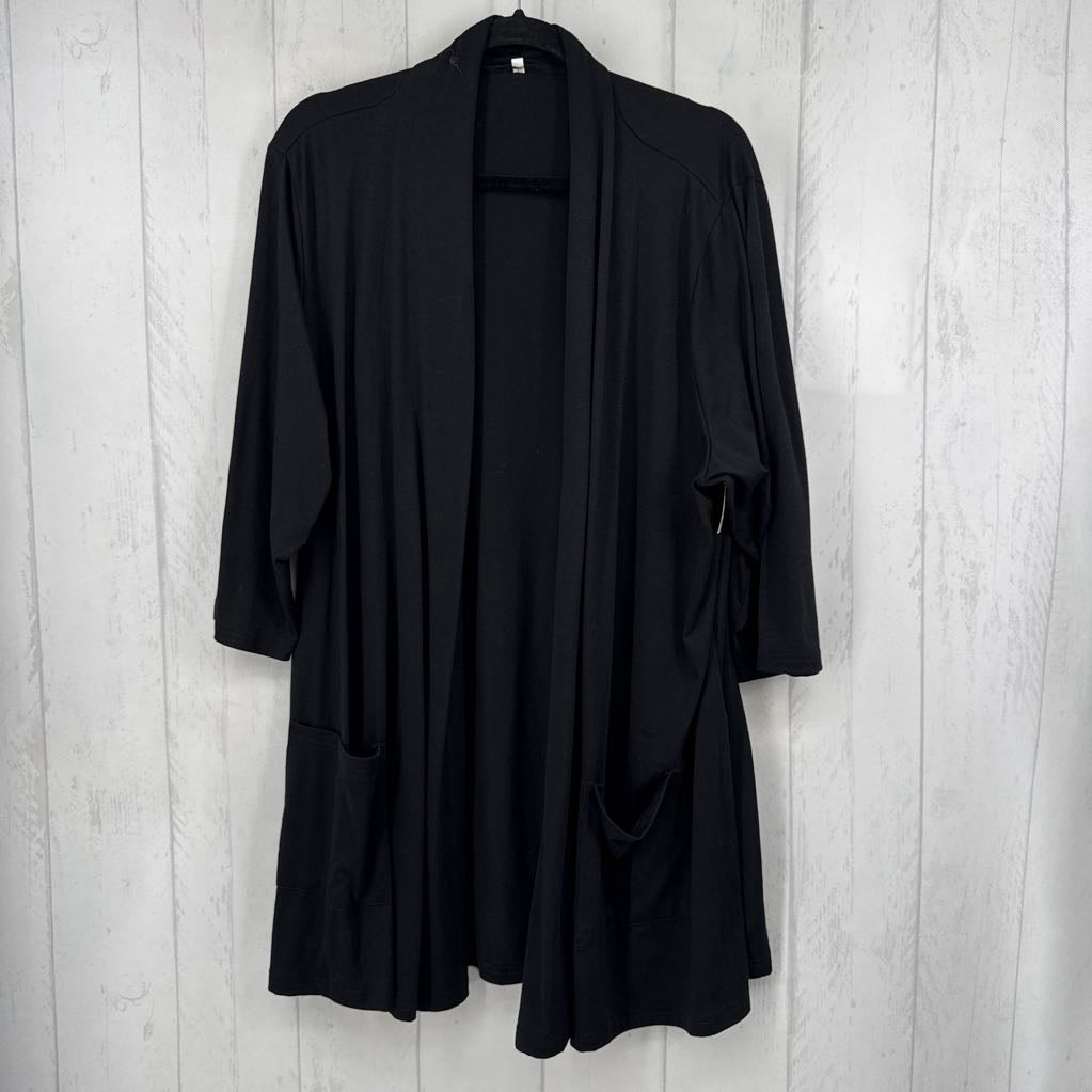 4X open front 3/4 slv cardi