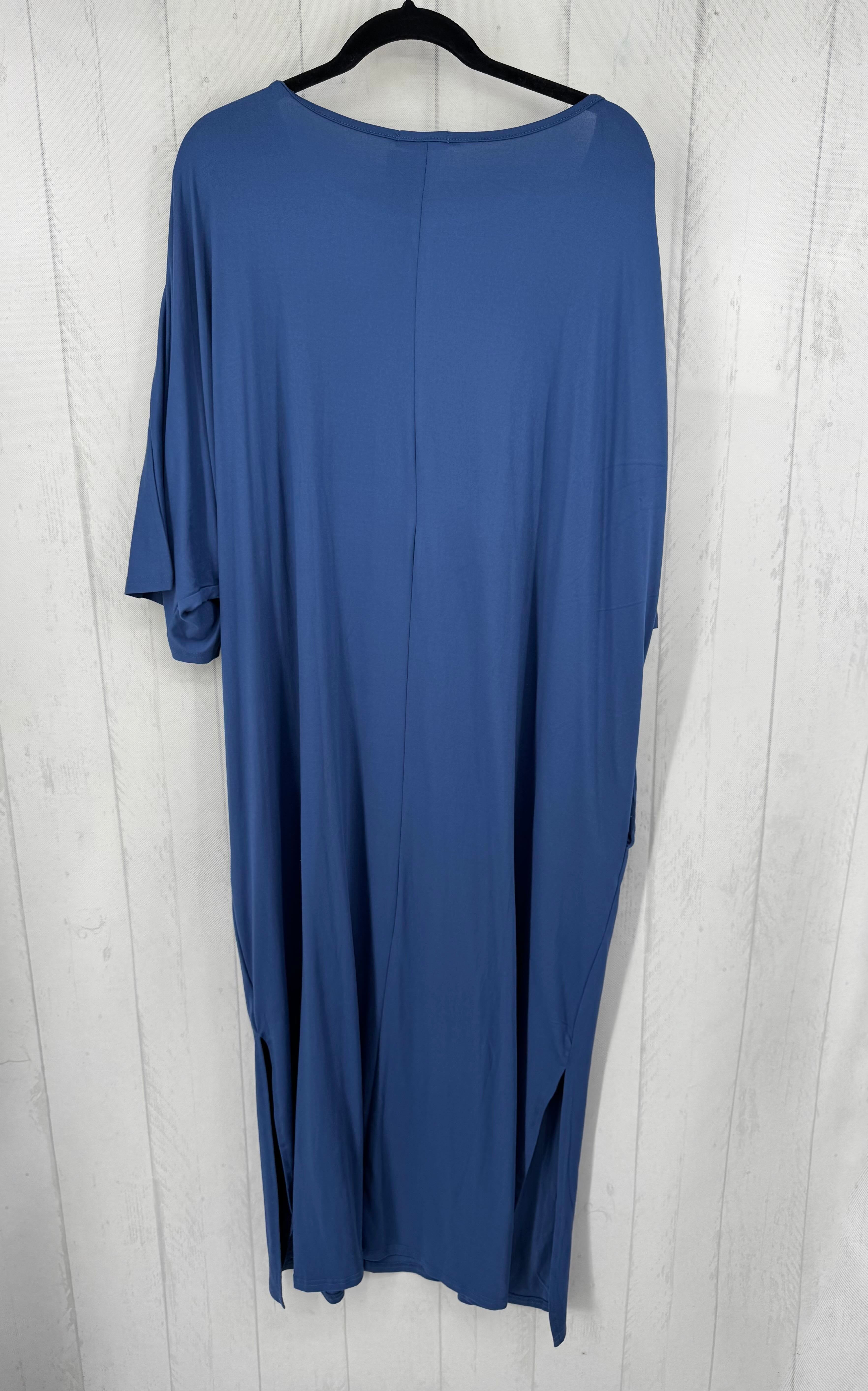 R69 4XL round neck drop shoulder caftan