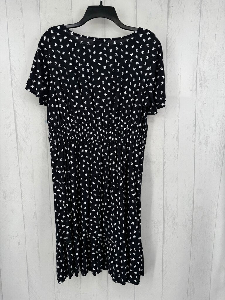 L flo print s/s dress