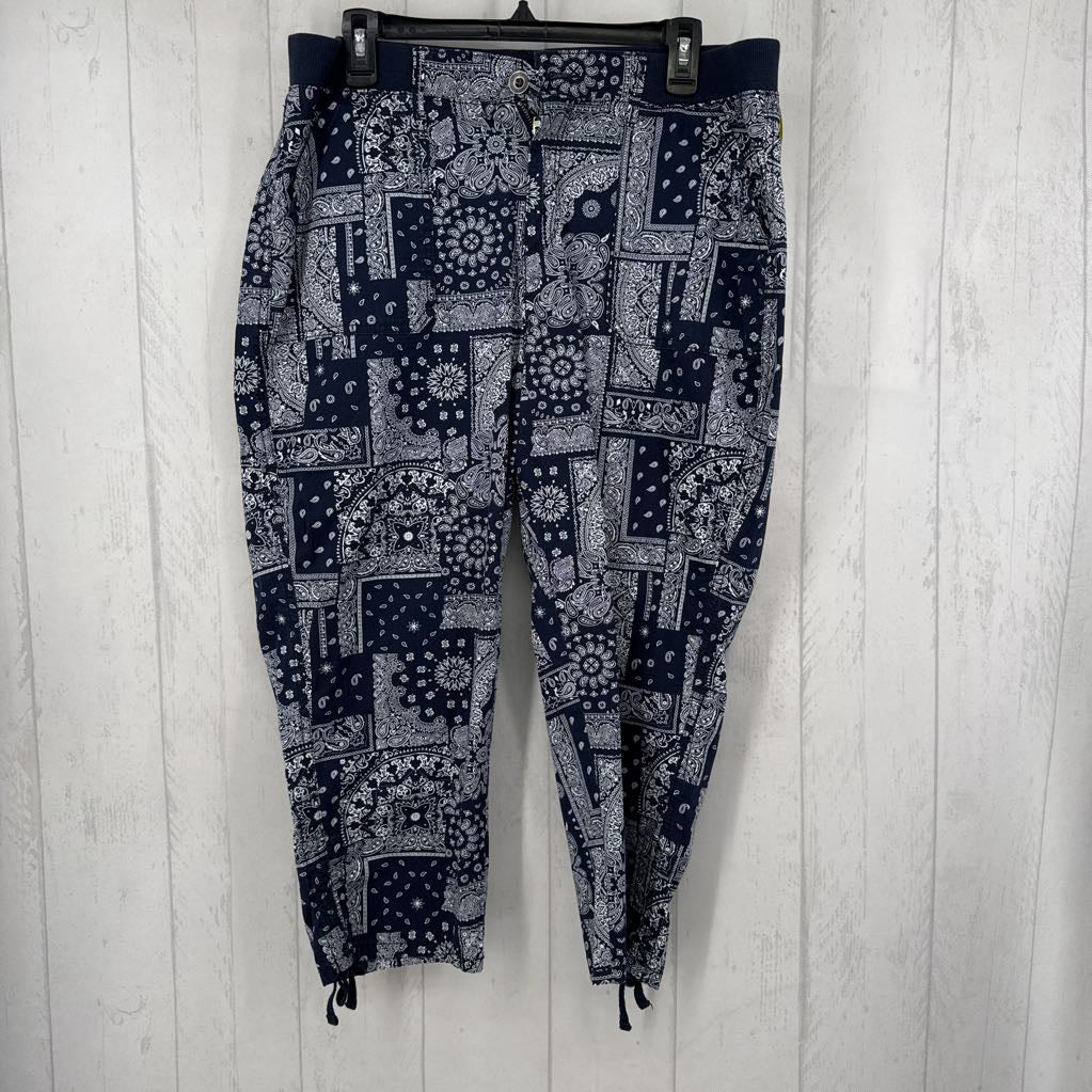 16 paisley print capris