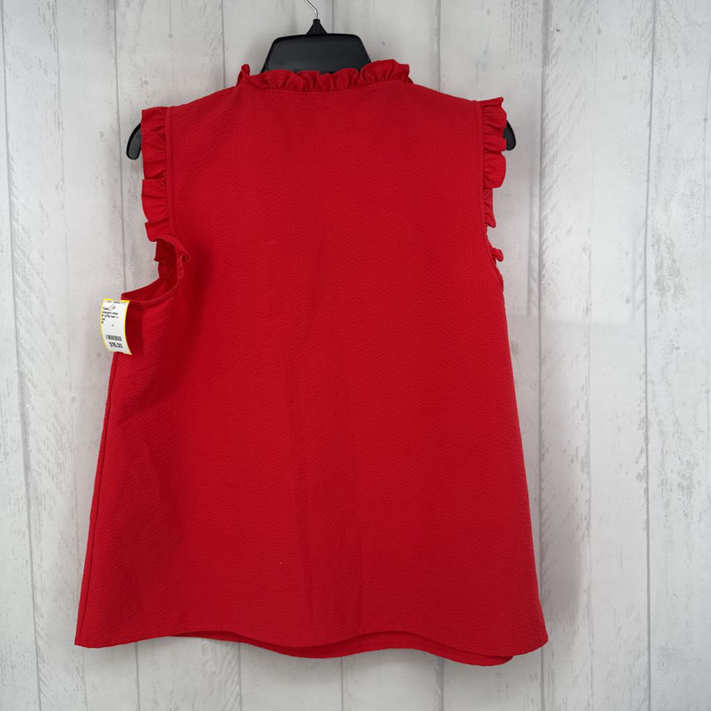 M ruffle hem v-neck tank