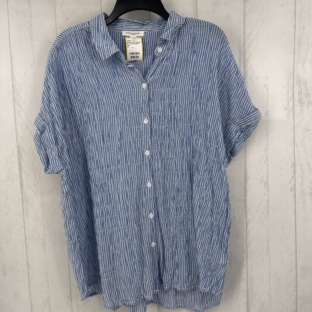 XL s/s pin-stripe button shirt